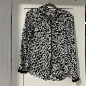 Loft XS print blouse